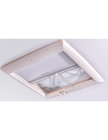 Clarabóia Thule branca com exaustor de ventilação 40 x 40