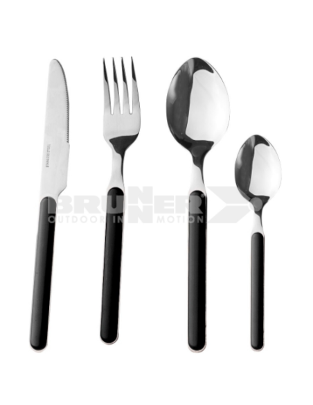 Set de 16 cubiertos Delicia Brunner Negro