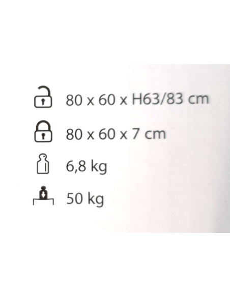 Mesa plegable  Brunner Linear 80 Black Mesa plegable  Brunner Linear 80 Black