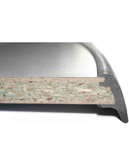 Mesa dobrável oval Brunner Linear 130 Preto