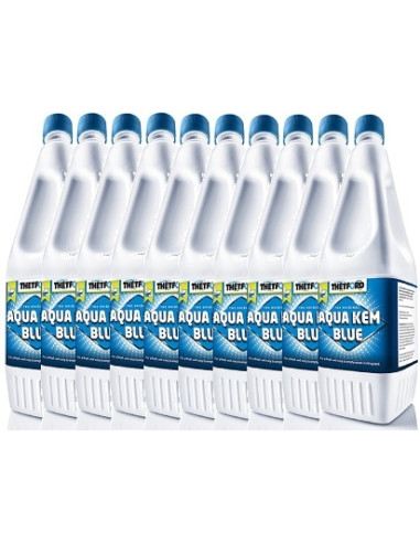 Thetford Aqua kem pacchetto blu 10 unità (2 litri/bottiglia)