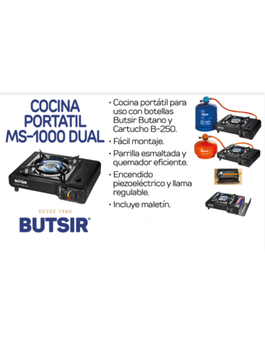 Cocina Portatil Butsir MS1000 Dual