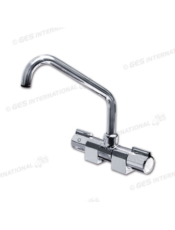 Grifo Luxe con caño abatible de agua fría y caliente