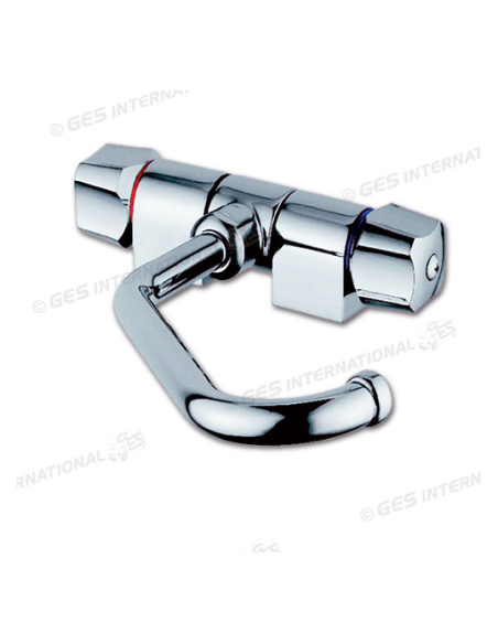 Grifo Luxe con caño abatible de agua fría y caliente Grifo Luxe con caño abatible de agua fría y caliente