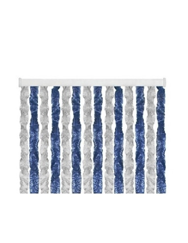 Rideau chenille bleu et gris Acapulco Brunner 56 x 205 cm