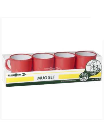 Pack de 4 tazas grandes de melamina Cosmic, Brunner