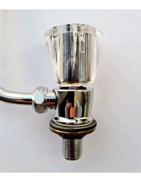 Torneira com bico dobrável de água fria de controle de vidro Torneira com bico dobrável de água fria de controle de vidro