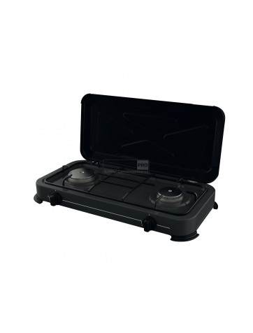 Hornillo negro de 2 fuegos portatil Bayasun