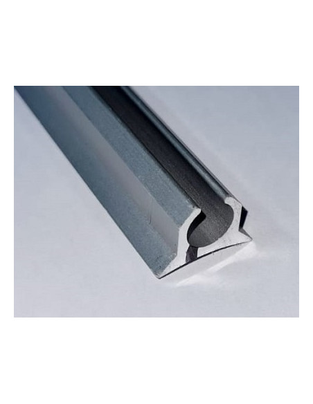 Guía raíl de aluminio con base reforzada 1.25m de avance o faldón de caravanas Guía raíl de aluminio con base reforzada 1.25m de avance o faldón de caravanas