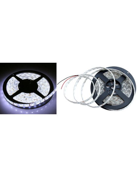 Bande led 5m blanche avec silicone (chip smd5050)