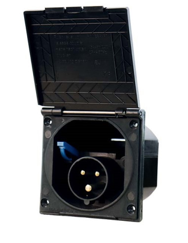Toma exterior 220V conector CEE17 Negro
