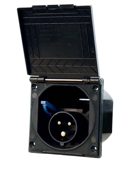 Toma exterior 220V conector CEE17 Negro Toma exterior 220V conector CEE17 Negro