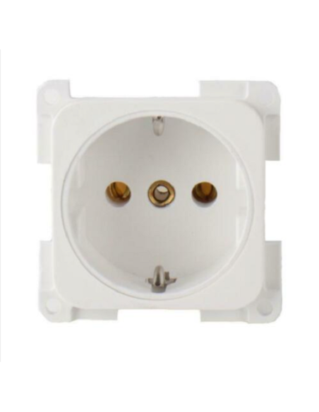 Fiche avec couvercle pour prise 230v Blanc