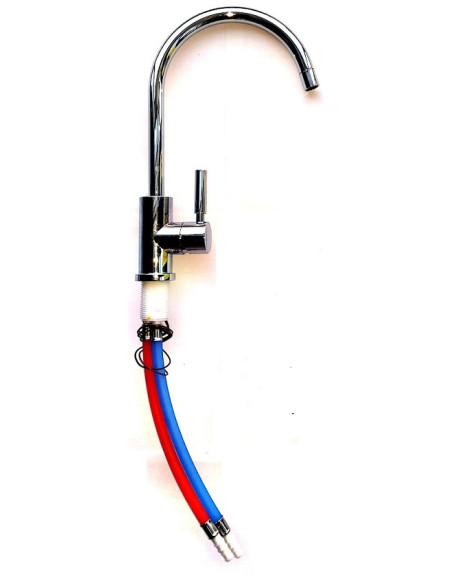 Torneira giratória de bica alta curva a. inoxidável (contator 12v)