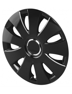 Set of black hubcaps for wheels mod. Aura 16 inch x4