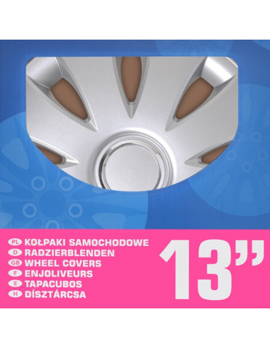 Set di rivestimento per ruota mod. Aura 13 pollici x4