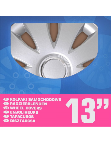 Set of hubcaps for wheel mod. Aura 13inch x4