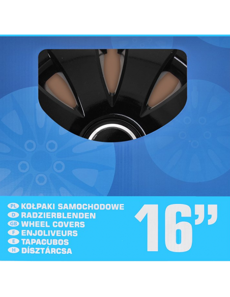 Set of black hubcaps for wheels mod. Aura 13inch x4 Set of black hubcaps for wheels mod. Aura 13inch x4