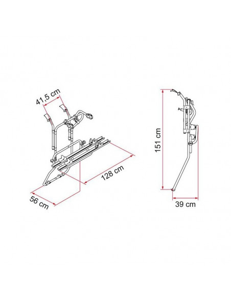 Porte-vélos Portabicis Fiamma Renault Trafic D / Opel Vivaro