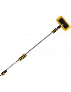 HTD telescopic broom brush with hose connection