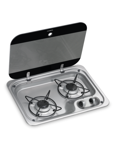Placa Dometic CE99-ZF AM HBG 2335 com tampa de vidro