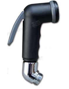Grifo para ducha con pulsador con toma macho 1/2 negro.