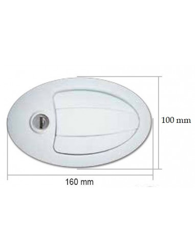 Weißer Türschlossgriff