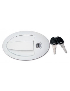 Manija para cerradura de puerta blanca