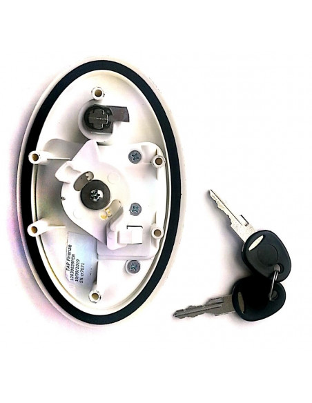 Manija para cerradura de puerta blanca