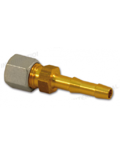Hermeto de Ø 8 mm de gas con conexión para manguera