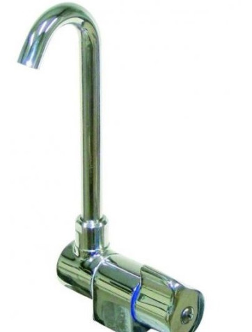 Spout faucet, folding and rotating chrome color