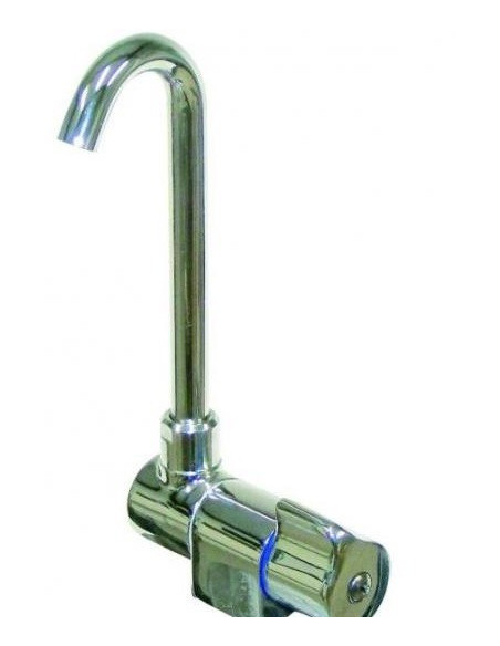 Spout faucet, folding and rotating chrome color