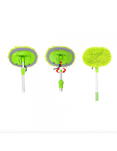 Brosse chenille pour le lavage avec manche extensible jusqu'à 1,65 mètre