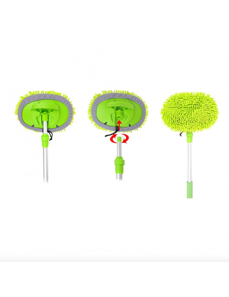 Chenille brush for washing with extendable handle up to 1.65 meters