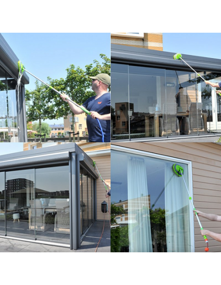 Escova Chenille para lavagem com cabo extensível até 1,65 metros Escova Chenille para lavagem com cabo extensível até 1,65 metros