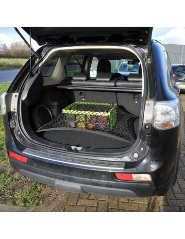 Elastic luggage net 80 x 60cm with plastic hooks