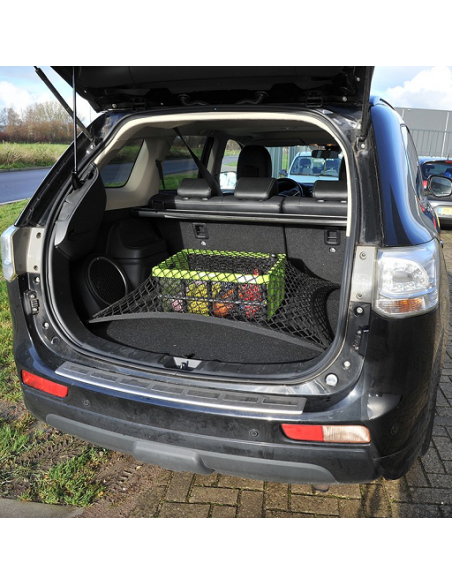 Elastic luggage net 80 x 60cm with plastic hooks