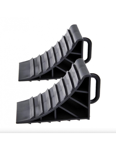 Calço de roda de plástico com alça 2 peças