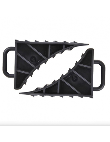 Plastic wheel chock with handle 2 pieces