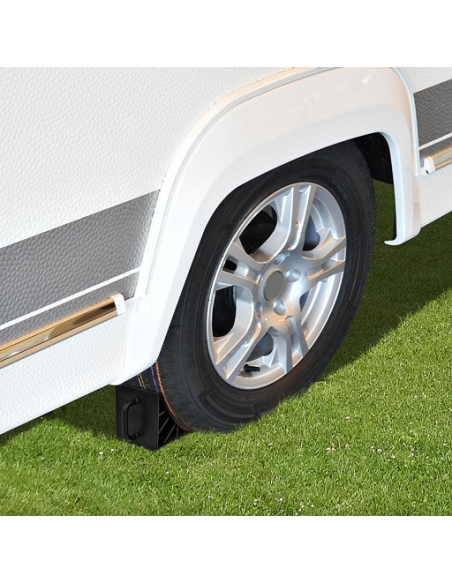 Plastic wheel chock with handle 2 pieces