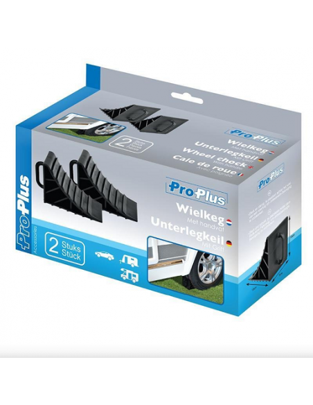 Plastic wheel chock with handle 2 pieces