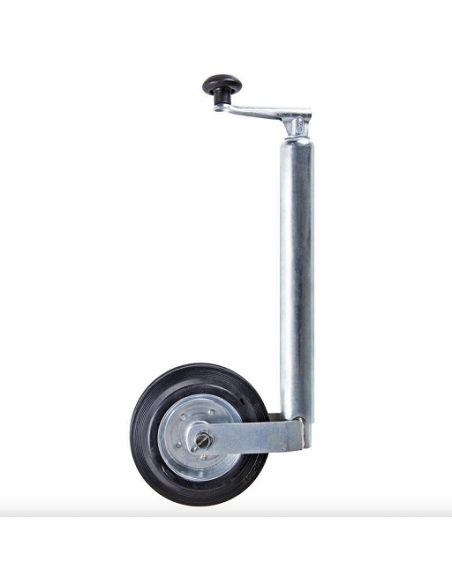 48mm jockey wheel with metal rim and 200 x 50mm solid rubber tire