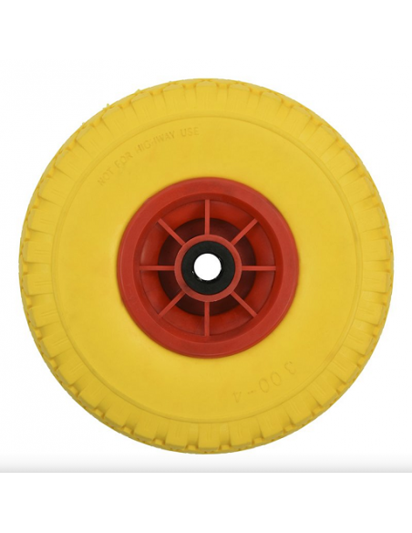 PU-Rad mit Kunststofffelge 10" 3.00-4