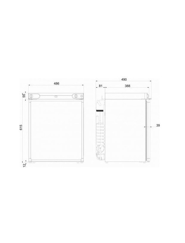Réfrigérateur à absorption trivalent Dometic RF60 60 litres