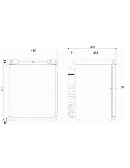 Réfrigérateur à absorption trivalent Dometic RF60 60 litres