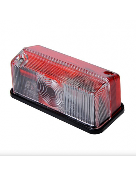 Feu d'encombrement rouge/blanc 92x42mm