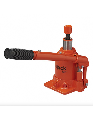Kojack hydraulic jack with lever and bubble levelers.