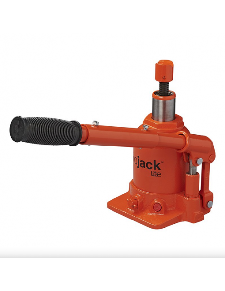 Kojack hydraulic jack with lever and bubble levelers.