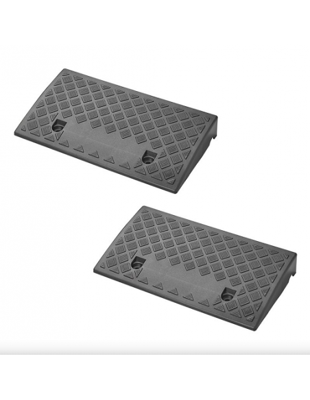Schwarze Bordsteinrampen 70 mm 2 Stück