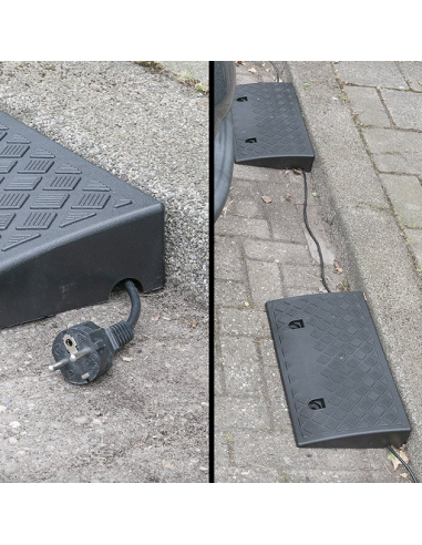 Schwarze Bordsteinrampen 70 mm 2 Stück